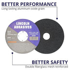 400 Pc 4.5" x 1/16" x 7/8" Cut-Off Wheels Lincoln Abrasives Metal & Stainless Steel