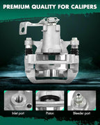 SCITOO 19B6789A Rear Left Disc Brake Caliper w/Bracket Fit For Kia For Soul 2014-2018, Single Piston