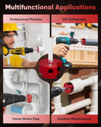Saker PVC Pipe Reamer, PVC Fitting Saver with 1-1/2inch Head, For SCH40, ABS Pipe,CPVC Perfect for Plumbing Repairs, Fits Standard 1/2" Drill