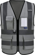 A-SAFETY grey reflective vest