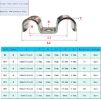 6pcs 10mm(2/5 inch) Double Line Clamp Heavy Duty 1 Hole Conduit Strap 304 Stainless Steel M-Type Pipe Strap For Wire Pipe Cord Installation