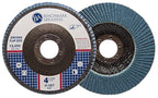 Benchmark Abrasives 4.5" Premium Zirconia Type 27 Flat Flap Discs Grinding Wheels for Sanding Stock Rust Removal Finishing Grinding Deburring Stainless Steel, 7/8" Arbor (100 Pack) - 80 Grit