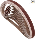 20 Pcs Sanding Belts 1/2 x 12 Inch 100 Grit Aluminum Oxide Abrasive Sandpaper for Belt Sander Metal Grinding Wood Working Weld Rust Removal