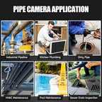 Sewer Camera Pipe Inspection Anysun Waterproof IP68 Plumbing Camera with DVR Recorder (Red-30M)