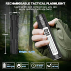 Rechargeable Magnetic Flashlights 20000 High Lumens - Super Bright Long Beam LED Powerful Small Flashlight 8 Modes with COB Work Light, Dual Button Tactical Pocket Flashlight for Camping Emergency