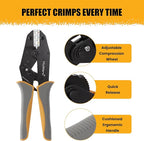 Mulwark Wire Crimping Tool for Heat Shrink, Wire Crimper AWG 10-22 | Professional Wire Crimpers-Crimping Pliers for Automotive, Marine & DIY Electrical Projects