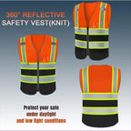 BeautyWill Custom Logo 10/20 Pack Safety Vest Class2 High Visibility Vest with Pockets Breathable Construction Vest Bulk
