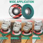 10Pcs 180 Grit Scour Flap Disc 4 1/2 Inch Angle Grinder Attachment Coarse Sanding Disc Paint Rust Remover Wire Brush Metal Polishing Wheel