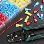 Twidec/210PCS Nylon Spade Connectors Kit 22-10 Gauge Male and Female Wire Spade Terminal Quick Disconnect Fully Insulated Wire Crimp Connector for Automotive Marine
