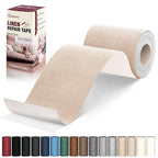 Linen Repair Tape 4x79 inch, Self Adhesive Fabric Patches, Linen Patch Tape Kit, Fabric Repair Tape for Couch Sofas, Headboards, Chairs, Pillows, Curtains, Couches - Beige