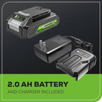 Greenworks 24V Cordless 3/8 in Crown T50 Stapler with 2Ah Battery and 2A Charger