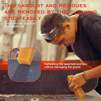 2 Pack Sanding Belt & Disc Cleaner Stick - Natural Rubber Abrasive Reviver Bar 1-1/2"x1-1/2 x7-7/8 for Griptape, Woodworking - Power Sander Accessory