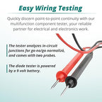 Excelta Pocket Transistor & Diode Tester, Continuity Check, Made in USA (9V Battery Not Included), Professional