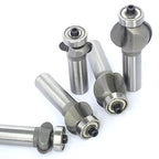 5Pcs Edging Fluting Bits Set,1/2" Shank, Concave Sunk Bead Router Bits Radius R4mm,R5mm,R5mm,R11.3mm,and R13.6mm,Bearing Guided Decorative Edge Bits for Wood Profiling,Molding