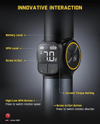 Fanttik S1 APEX Electric Screwdriver, Pivot Handle Screwdriver, Max 7N.m High Torque, 2 Speed Options, 1/4''Hex, Screen Interaction, Tech Tool for DIY Enthusiasts-Deluxe Edition