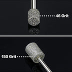 Stone Carving Set Diamond Burr Bits Compatible with Dremel, 46Grit 150Grit 20PCS Polishing Kits Rotary Tools Accessories with 1/8'' Shank for Engraving, Grinding, Stone, Rocks, Jewelry, Glass