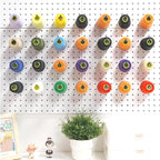 HUHOLE Pegboard Hooks 4 Inch 50PC, Ideal Garage Organization, Wall Storage Tool Organizer, Fit 1/4" 1/8" Peg Board with Plastic Tip (Silver, 4 Inch)