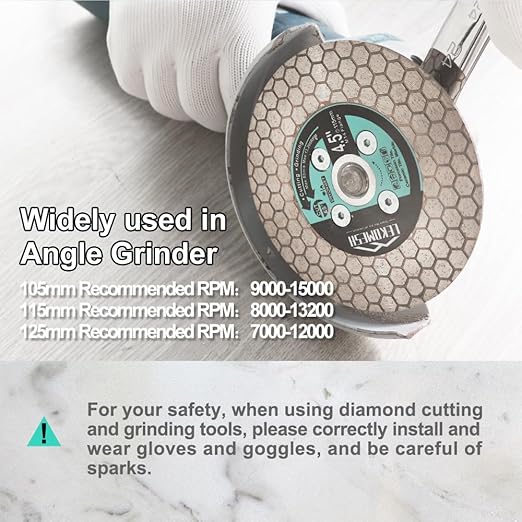5 Inch/125MM Diamond Cutting Disc - Tile Saw Blade Cutting Wheel Double-Sided Diamond Discs for Cutting Grinding Porcelain Ceramic Tile Marble Granite,5/8"-11 Thread