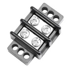 Terminal Blocks Double Row Stainless Steel 10-22 AWG Copper 600V/30A Rated 2-14 Poles Neat Circuit Solution 1 Pack TBD (2 Poles)