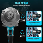 Cordless Impact Wrench 3/4" for Makita 18V Battery, Impact Wrench 1500FT-LBS(2000N.m) High Torque Brushless Electric Impact, with 3 Speed Modes Power Impact Driver