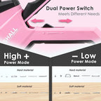 SHALL 6-in-1 Staple Gun Heavy Duty - Pink Upholstery Stapler Nail Gun with 4000 Counts Staples, Women Manual Brad Nailer with Stapler Remover for Wood, Crafts, Fabric, Decoration, Carpentry, Furniture