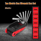 14PCS Folding Allen Wrench Sets, Metric and SAE Allen Key Set, METRIC 2mm, 2.5mm, 3mm, 4mm, 4.5mm, 5mm, 6mm. SAE 5/64”, 3/32”, 1/8”, 5/32”, 3/16”, 7/32”, 1/4"