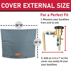 Redford Supply Co. Cold Snap (5°F) Backflow Preventer Insulation Cover, 36" W x 24" H, Pipe Insulation, Water Sprinkler Covers for Outside, Sprinkler Backflow Cover for Winter, Well Pump Bag (Gray)