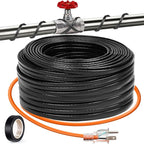 50FT（3FT-200FT） Pipe Heating Cable for Pipe Freeze Protection, Heat Cable for Water Pipes(Metal and Plastic), Pipe Heat Tape Keeps Water Flowing at -40°F 5w/ft, 120V