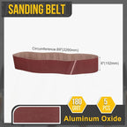 6 x 89 Inch Sanding Belt, 5 Pcs 180 Grit Knife Sharpener Belts Work Sharpening for Belt Sander Knife Carving Tool Metal Working