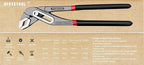 3 Pieces Groove Joint Pliers Set,8/10/12 inch Adjustable Pliers Multi-Purpose Water Pump Tongue And Groove Plier Set for Home and Industrial Repair