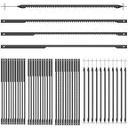 4 Inch Scroll Saw Blades, 48pcs Pin End Scroll Saw Blade Replacement for MS20 MS20-01 MS51-01 MS52-01 MS53-01, High Carbon Steel Saw Blade 15TPI 18TPI 24TPI for Wood Metal Plastic Cutting