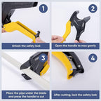 DELI PVC Pipe Cutter, Up to 1-5/8", Ratchet Pipe Shears Heavy-Duty, Pex Cutting Tool for Cutting PEX, PVC, PPR Plastic Hoses and Plumbing Pipe