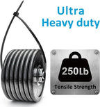 Large Zip Ties 18 inch (250 Pack), Actual 20 inch, Long Zip Ties Heavy Duty with 250 lb Tensile Strength, Big Cable Ties, Black, by ANOSON