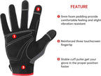 DULFINE Flex Grip Mechanic Work Gloves for Men,Black and Red Utility Safety Working Gloves Touch Screen,Excellent Grip,Ideal for Working on Cars and Outdoor Jobs(XX-Large)