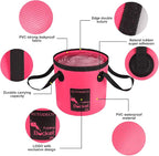 AUTODECO Collapsible Bucket 5 Gallon Container Folding Water Bucket Portable Wash Basin 20L