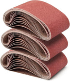 21 Pcs 3 x 24 Inch Aluminum Oxide Sanding Belt,3 Each of 40/60/80/120/180/240/400 Grits 3 x 24 Abrasive Belts for Belt Sander,Ideal for Wood Metal Paint Sanding