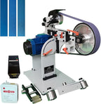 JLD 2 * 72-82Belt Grinder Sander, equipped with 2.2KW VFD, three sets of grinding heads, and 3 zirconia corundum sand belts (60 100 180) compatible with 2 * 72 sand belts