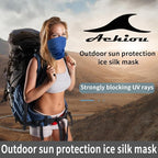Achiou Cooling Neck Gaiter Face Cover Scarf, UV Protection Mask for Men and Women,Soft Windproof, Hiking Cycling Running