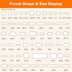 56 Pieces Leather Hole Punch Set, Leather Cutting Dies Kit with Storage Case & Mat, Multiple Shapes Hole Punch Tool for Belts, Hollow Punch Cutter Tool for Handmade DIY Crafts