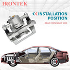 IRONTEK 19B3100 Rear Right Brake Caliper Passenger Side Caliper Assembly Fit Kia [2006-2001 Optima, 05-10 Sportage], Fit Hyundai [06-08 Sonata, 05-09 Tucson]