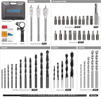 Hammer Drill, 4.5A 1/2 Corded Hammer Kit, 0-3000RPM Variable Speed Impact Drill with 105pcs Drill Bit Set, Carrying Case Included
