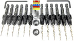 FTG USA Countersink Drill Bit Set 6 Pc #4 (7/64"), 6 Pc #6 (9/64") Tapered Countersink Bit, Stop Collar, Hex Wrench, Woodworking Countersink Drill Bits