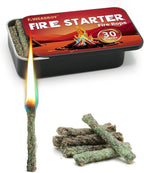 Fire Rope Blue Flame(30-Pack) Windproof Fire Starter, Long-Lasting, Bright Blue Flame Survival Fire Starters - Fast Igniting Fire Rope for Camping