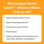 Jigsaw Health Adrenal Cocktail + Wholefood Vitamin C | with Potassium Bicarbonate, Sea Salt, and Acerola Cherry Extract | 60 Servings (Jar)