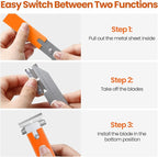 Lasnten 48 Pieces Box Cutters Bulk Retractable Cardboard Cutter Single Edge Handy Mini Box Knife Razor Blade Cutter Iron Body Utility Knife for Paper Packages Letter(Orange)