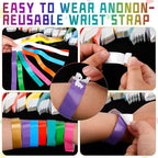 Epakh Paper Wristbands Neon Wrist Bands Waterproof Handbands for Events Lightweight Concert Wristbands Neon Colored Adhesive Wrist Band for Party