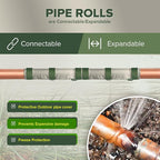 The Original Pipe Insulation Cover (5˚F) Winter Pipe Insulation (UV-Coated),Pump Cover, Sprinkler Irrigation Valve Cover, Backflow Preventer Freeze Protection (9W X 13.5L Roll Cover)