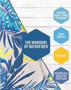 VENTURE 4TH Microfiber Beach Towel: Quick-Dry, Compact, Sand-Free, Absorbent, Sandproof and Lightweight - Perfect for Camping, Beach, and Roadtrips (Hibiscus Design | 35x78 inches)