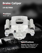 cciyu 19-B2780A Rear Left Brake Caliper Assembly w/Bracket For Nissan For Altima 2.5L 2007-2012,For Nissan For Altima 3.5L 2007-2012,For Nissan For Maxima 3.5L 2007-2008