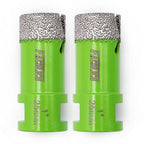 Diamond Core Drill Bits 1" 2pcs 25mm Granite Drill Bits for Porcelain Tile Granite Marble Masonry Brick